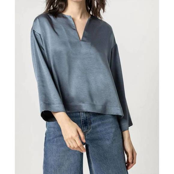 Lilla P Sleeveless Collared Top - Navy Stripe main image 0